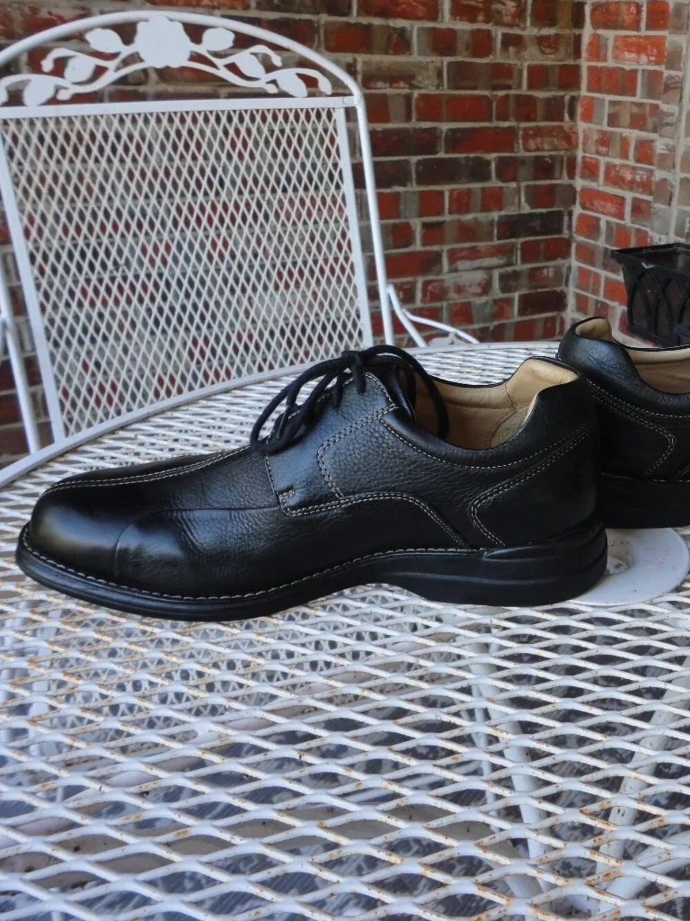 JOHNSTON & MURPHY Black Leather Lace Up Oxford Dress Shoes Size 8.5